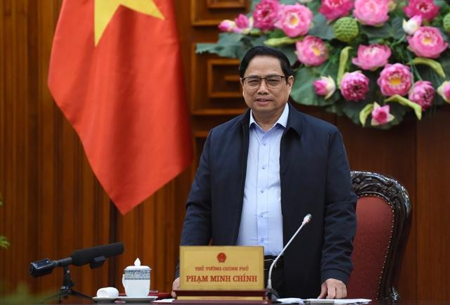 Thủ tướng Phạm Minh Chính nêu rõ dự báo tình hình sắp tới có thời cơ, thuận lợi và khó khăn thách thức đan xen nhưng khó khăn, thách thức nhiều hơn cơ hội và thuận lợi; từ đó xác định mục tiêu, nhiệm vụ, giải pháp phù hợp tình hình - Ảnh: VGP/Nhật Bắc Thủ tướng Phạm Minh Chính nêu rõ dự báo tình hình sắp tới có thời cơ, thuận lợi và khó khăn thách thức đan xen nhưng khó khăn, thách thức nhiều hơn cơ hội và thuận lợi; từ đó xác định mục tiêu, nhiệm vụ, giải pháp phù hợp tình hình - Ảnh: VGP/Nhật Bắc