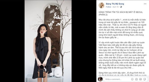 Midu thông báo tìm lại được túi xách, thiếu gia Phan Thành chia sẻ trạng thái đầy ẩn ý ảnh 1 Chia sẻ của Midu về hành trình tìm lại túi xách ở Hàn Quốc.