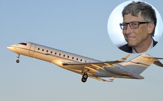 2. Máy bay phản lực và xe thể thao: Theo Wealth-X, Bill Gates sở hữu một máy bay riêng - chiếc Bombardier BD-700 Global Express có trị giá khoảng40 triệu USD. Mẫu máy bay này có thể chứa tới 19 người và có giá khoảng40 triệu USD. So huu 100 ty USD, ty phu Bill Gates tieu tien the nao? hinh anh 3
