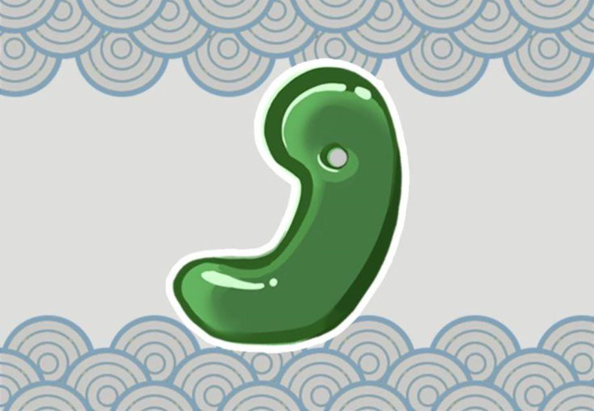 Hình minh họa viên đá quý thiêng - Yasakani no Magatama. Ảnh: BBC/Daviessurya. Ba bau vat bi an giong ‘7 vien ngoc rong’ cho le len ngoi Nhat hoang hinh anh 4