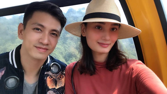 Chân dài Lê Thúy gắn bó bên ông xã Đỗ An đã hơn bốn năm. Cô nhiều lần chia sẻ khoảnh khắc ngọt ngào của hai người, khiến khán giả trầm trồ. Lê Thúy từng bật mí: "Chồng tôi trước khi thức dậy để đi làm bất kể giờ nào 4h sáng hay 5-6h sáng, anh ấy đều hôn tôi và thì thầm chồng đi làm vợ nha". Ảnh: FBNV. Cuoc song hanh phuc cua loat quan quan, a quan Next Top Model doi dau hinh anh 6