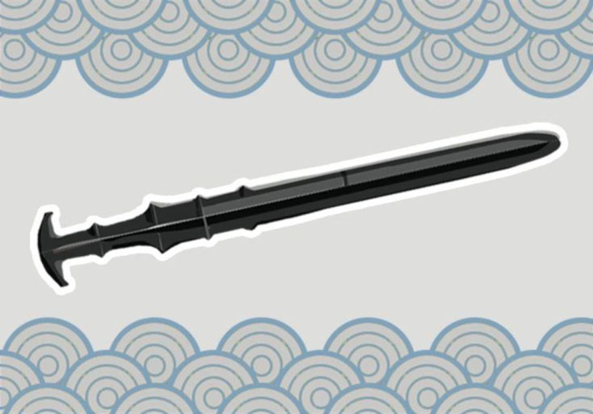 Hình minh họa thanh kiếm thiêng - Kusanagi no Tsurugi. Ảnh: BBC/Daviessurya. Ba bau vat bi an giong ‘7 vien ngoc rong’ cho le len ngoi Nhat hoang hinh anh 3