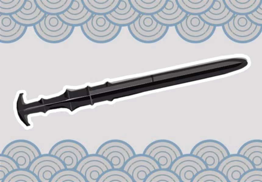 Hình minh họa thanh kiếm thiêng - Kusanagi no Tsurugi. Ảnh: BBC/Daviessurya. Ba bau vat bi an giong ‘7 vien ngoc rong’ cho le len ngoi Nhat hoang hinh anh 3