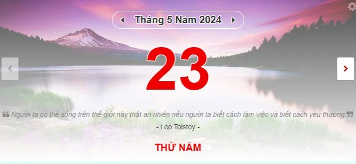 Lịch âm hôm nay - Xem lịch âm ngày 23/5