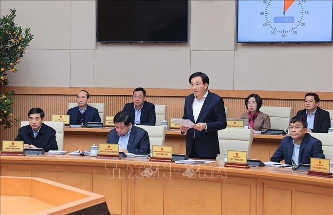 Bộ trưởng, Chủ nhiệm Văn phòng Chính phủ Trần Văn Sơn phát biểu. Bộ trưởng, Chủ nhiệm Văn phòng Chính phủ Trần Văn Sơn phát biểu.