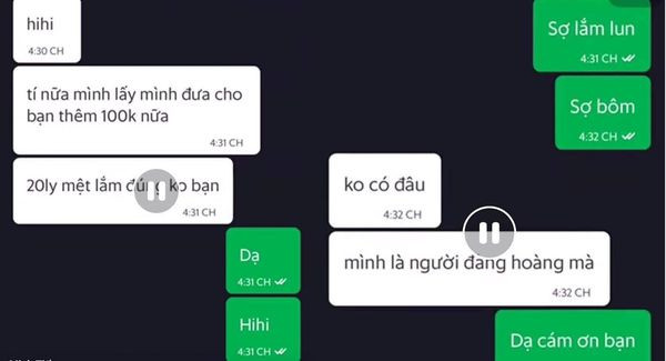 Cô gái khẳng định mình là người đàng hoàng và còn hứa hẹn “boa” cho anh shipper.