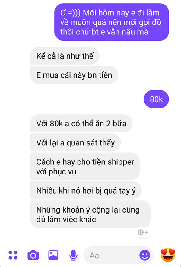 Tips thêm tiền cho shipper, cô gái bị người yêu mắng mỏ đòi chia tay ảnh 2 Tips thêm tiền cho shipper, cô gái bị người yêu mắng mỏ là lãng phí, sĩ diện và đòi chia tay ảnh 2