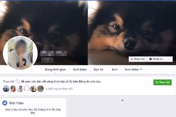 Cô gái “vui tính” bom hàng đã khóa trang cá nhân của mình.