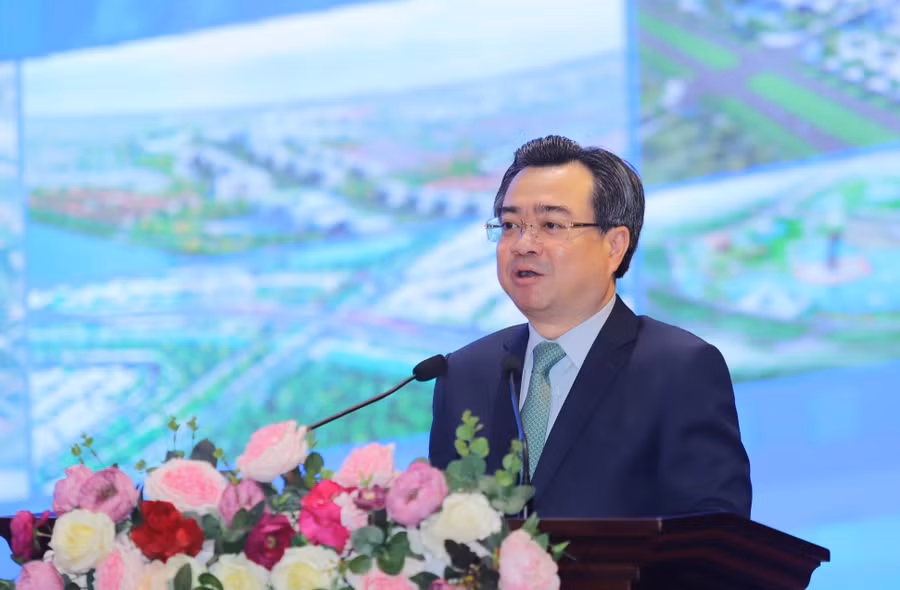 Bộ trưởng Bộ Xây dựng Nguyễn Thanh Nghị phát biểu tại hội nghị. (Ảnh: MH).