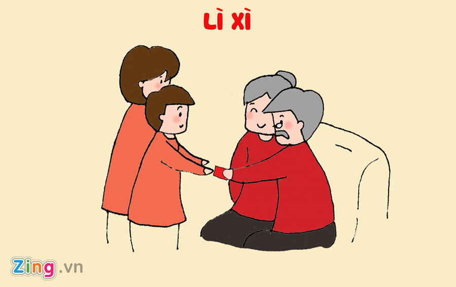Hoạt động được yêu thích và đón chờ nhất của đám trẻ con trong dịp Tết không gì khác ngoài lì xì đầu năm. Những phong bao lì xì đỏ không chỉ có tiền mừng tuổi mà còn chứa đựng nhiều lời chúc may mắn, thành công của người lớn gửi đến trẻ em. 8 hoat dong