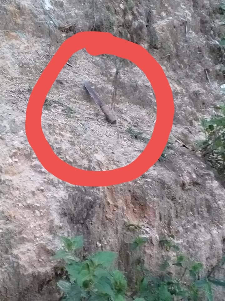 Con dao tìm thấy gần thi thể nạn nhân Con dao tìm thấy gần thi thể nạn nhân