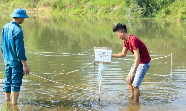 Hiện trường được BCHQS huyện Điện Biên phong tỏa