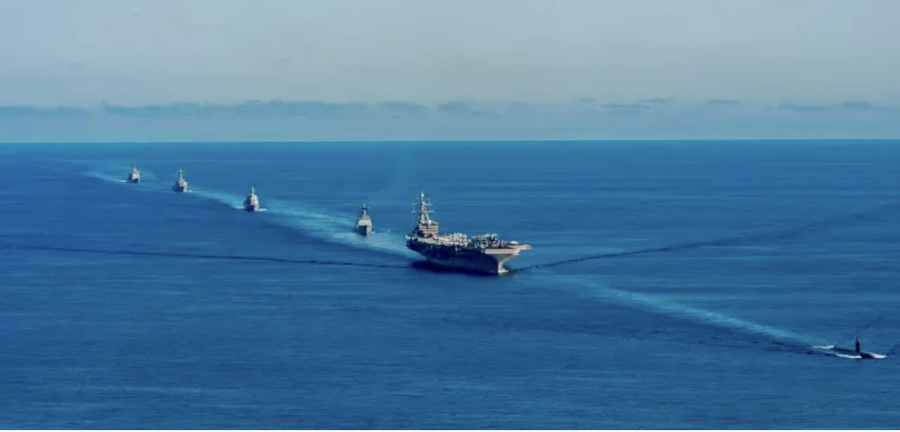 Tàu sân bay của Mỹ được tái triển khai tới vùng biển phía đông Triều Tiên sau cuộc tập trận chung với Hàn Quốc. Ảnh: Associated Press News. Tàu sân bay của Mỹ được tái triển khai tới vùng biển phía đông Triều Tiên sau cuộc tập trận chung với Hàn Quốc. Ảnh: Associated Press News.