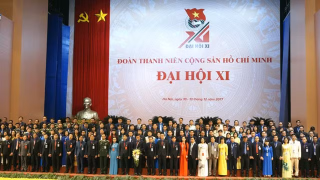 Ban chấp hành Trung ương Đoàn nhiệm kỳ mới ra mắt Đại hội.