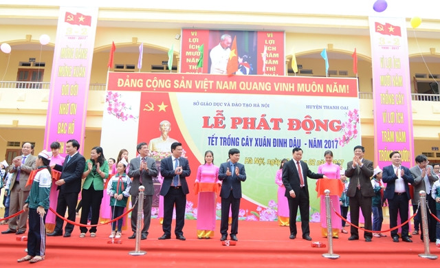 Các đại biểu gửi thông điệp hưởng ứng Tết trồng cây