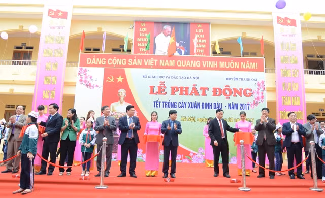 Các đại biểu gửi thông điệp hưởng ứng Tết trồng cây