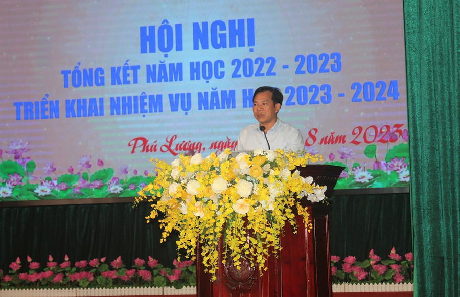 Ông Nguyễn Đức Thịnh, Phó Giám đốc Sở GD&amp;ĐT tỉnh tin tưởng trong năm học mới, ngành Giáo dục huyện Phú Lương sẽ có bước chuyển mình mạnh mẽ, góp phần hoàn thành mục tiêu của toàn ngành.