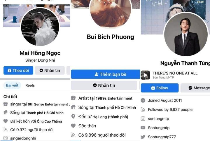 Facebook những nghệ sĩ nổi tiếng đều sụt giảm lượt theo dõi. 