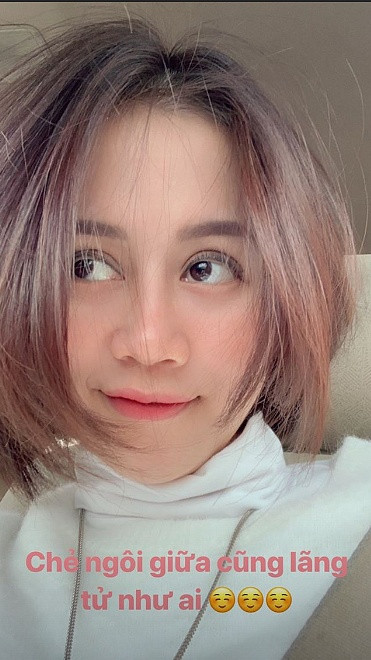 Choáng với ngoại hình khác lạ của An Nguy sau nửa năm vướng ồn ào tình cảm với Kiều Minh Tuấn ảnh 2 An Nguy để đầu bổ luống và tự nhận mình lãng tử như đàn ông.