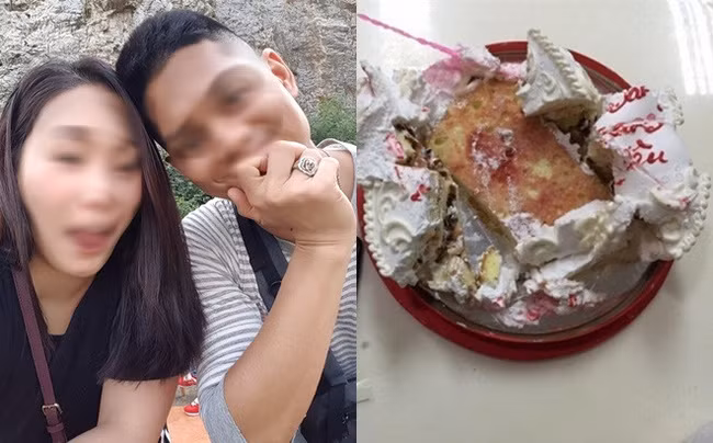 Nhìn thấy tên mình lạ lẫm trên chiếc bánh sinh nhật, vợ ngay lập tức bỏ về ngoại
