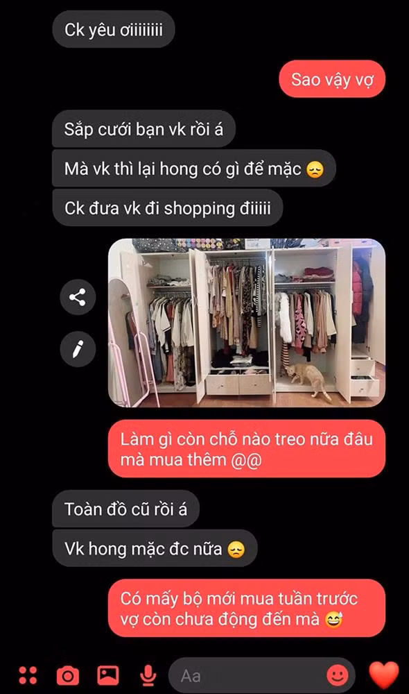 Ông chồng bất lực vì cô vợ cuồng mua sắm, có cả tủ đồ vẫn than không có gì để mặc-2