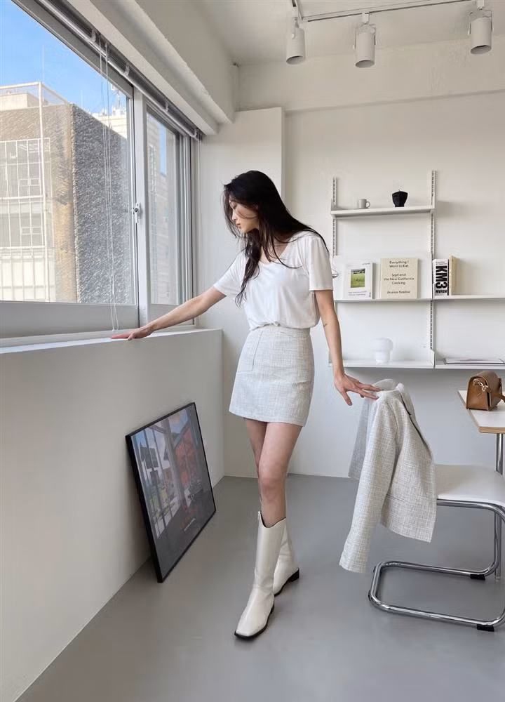 5 kiểu chân váy gái Hàn đang diện nhiều nhất, chị em sắm hết thì không bao giờ có chuyện mặc xấu-5