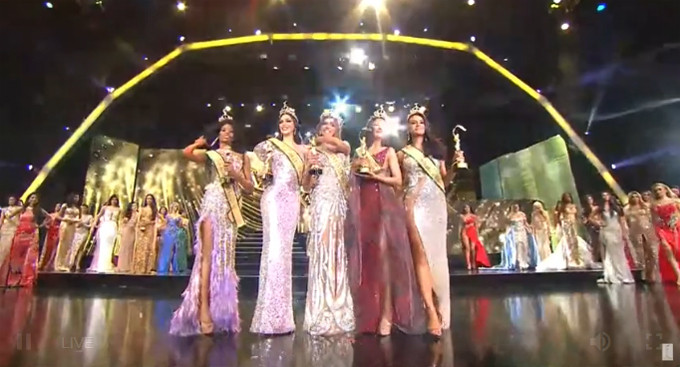 Hoa hậu và 4 Á hậu Miss Grand 2019.