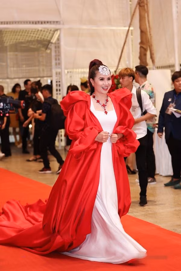 Diện bộ đồ sến sẩm, Phi Thanh Vân trông như người thế kỷ trước đi lạc-7