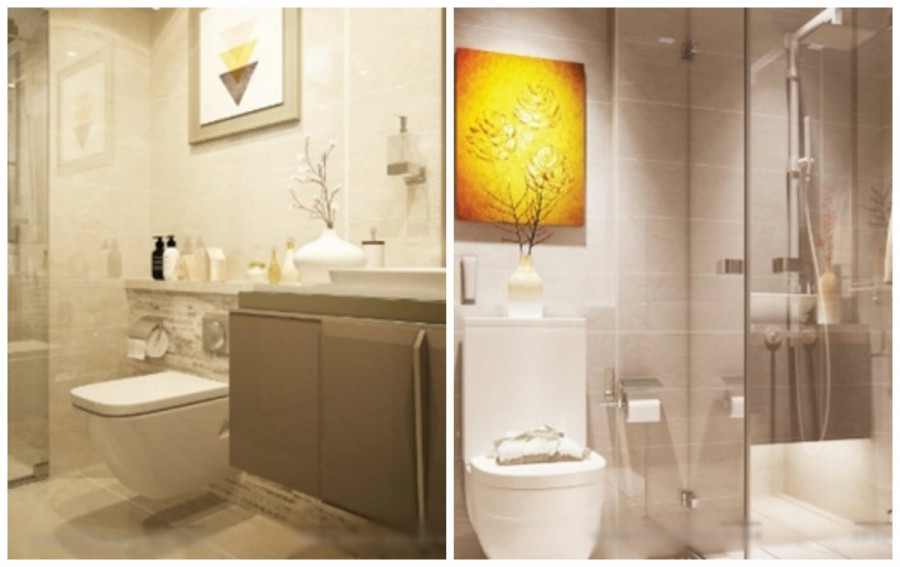 Cận cảnh căn hộ được cho là tổ ấm của Đông Nhi và Ông Cao Thắng ảnh 2 Phòng tắm thiết kế sang trọng