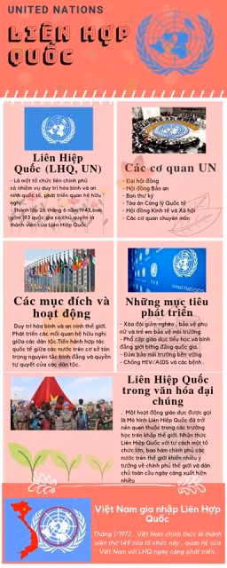 Các hoạt động của Liên Hiệp Quốc và sự kiện Việt Nam gia nhập LHQ.