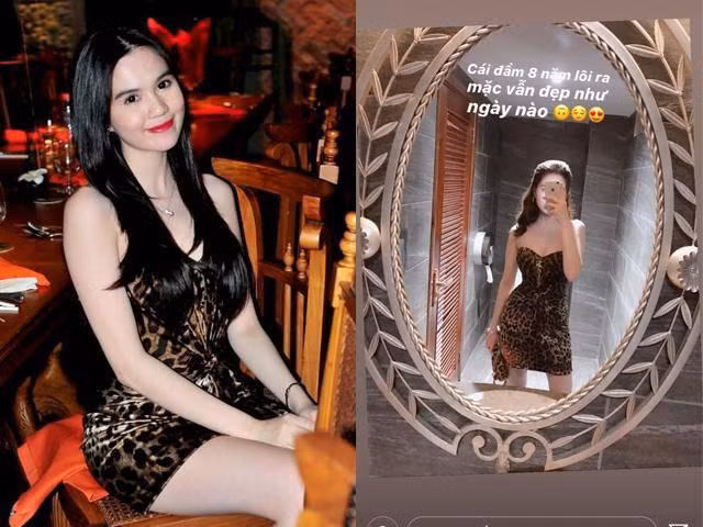 Màn tái hiện và tận dụng lại chiếc váy cũ đã 8 năm của Ngọc Trinh khiến fans thích thú và khen ngợi. 