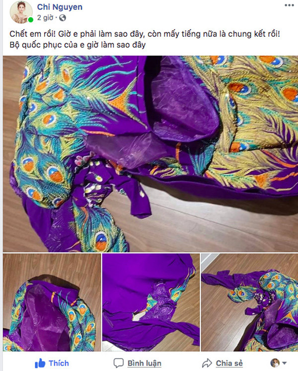 Chi Nguyễn chia sẻ hình ảnh trang phục của cô bị cắt nát trước chung kết Miss Asia World. Chi Nguyễn chia sẻ hình ảnh trang phục của cô bị cắt nát trước chung kết Miss Asia World.