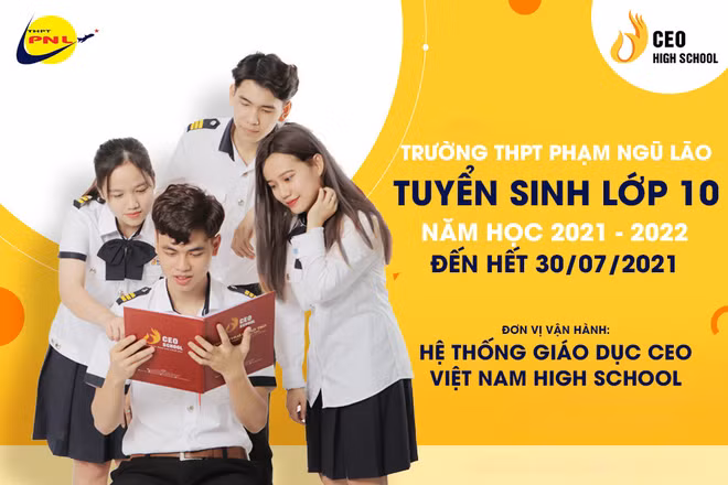 Trường THPT Phạm Ngũ Lão tuyển sinh lớp 10 năm học 2021-2022.