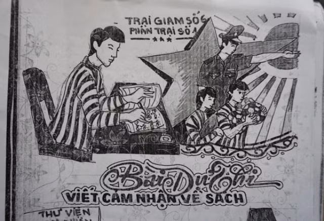 Ngoài viết, các phạm nhân còn vẽ về sinh hoạt, lao động cải tạo trong trại