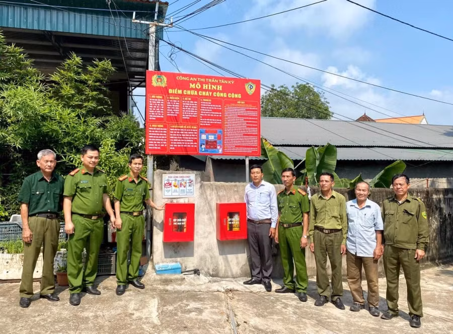 Nghệ An xây dựng các mô hình đảm bảo an toàn phòng chống cháy nổ trên địa bàn. (Ảnh: CANA)
