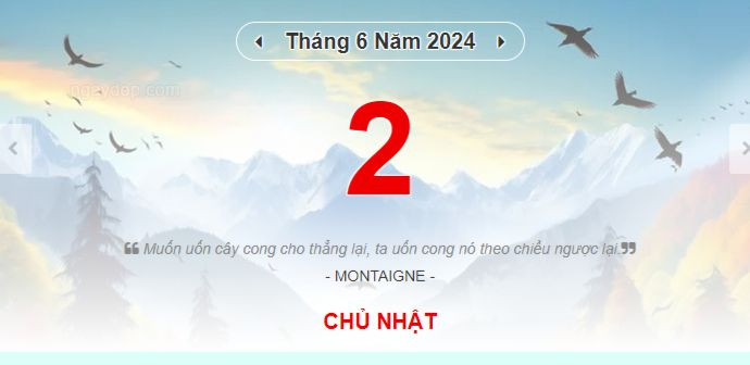 Lịch âm hôm nay - Xem lịch âm ngày 2/6