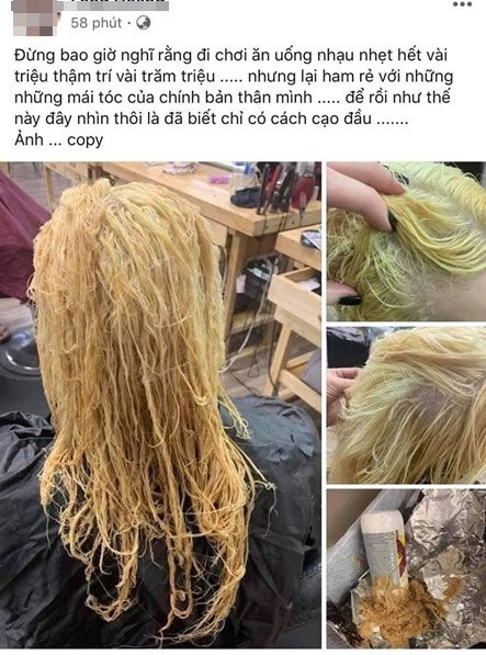 Nổi da gà với tình cảnh cô gái tẩy tóc bị rụng nguyên cả mảng đến mức hói đầu-1