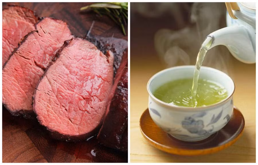 Thịt bò nước chè gây táo bón