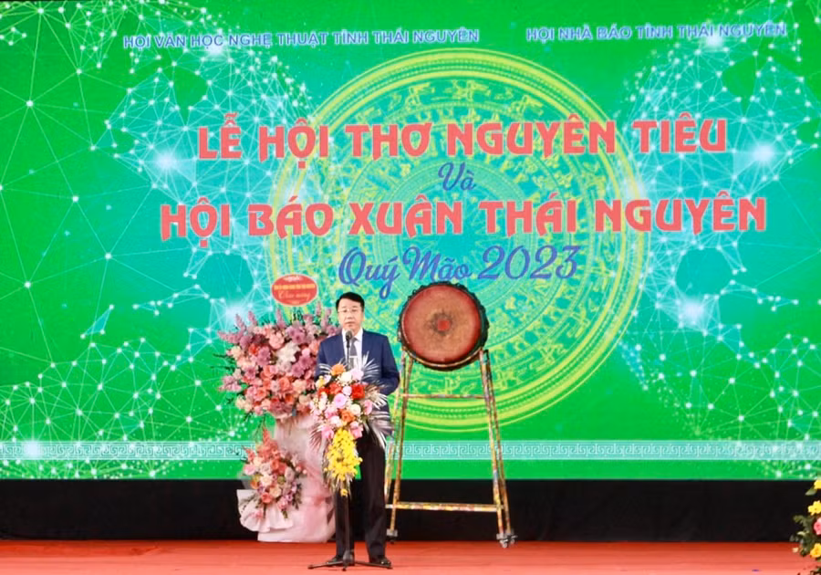 Ông Nguyễn Thanh Bình, Phó Chủ tịch UBND tỉnh Thái Nguyên phát biểu tại chương trình.