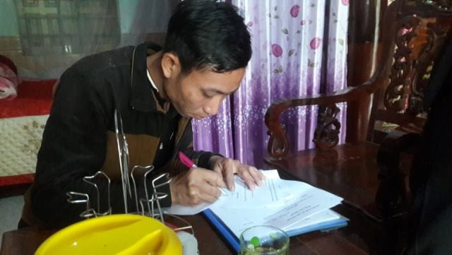 Sự việc đã diễn ra hơn 8 tháng nhưng không được giải quyết, anh Thái đã viết đơn tố cáo lên Công an tỉnh Hà Tĩnh.Hà Sự việc đã diễn ra hơn 8 tháng nhưng không được giải quyết, anh Thái đã viết đơn tố cáo lên Công an tỉnh Hà Tĩnh.Hà