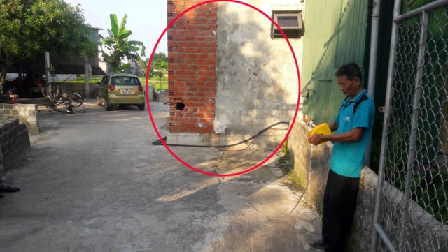 Công trình nhà ở của bà Tâm lấn chiếm một phần lớn đường dân sinh của người dân