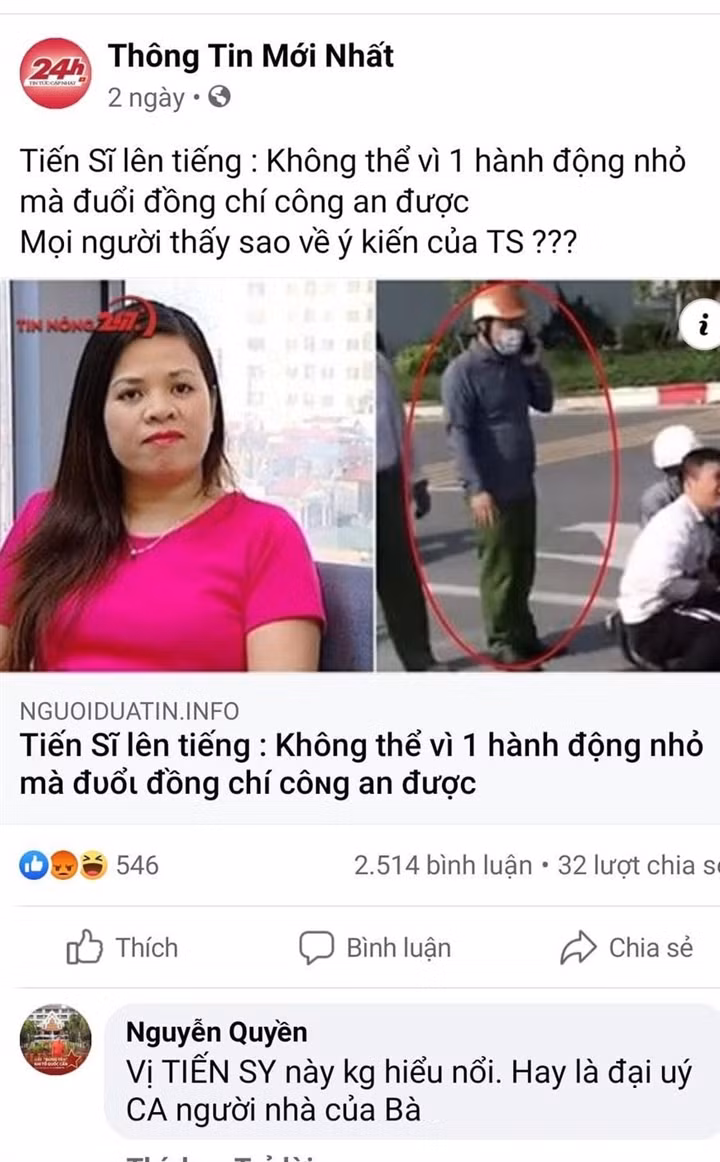 Những phát ngôn cắt ghép, bịa đặt gây ảnh hưởng không nhỏ đến uy tín và cuộc sống của TS. Vũ Thu Hương.