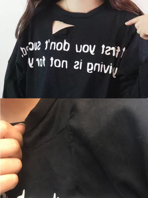 Chiếc áo lúc mới mua và khi được mẹ vá lại.