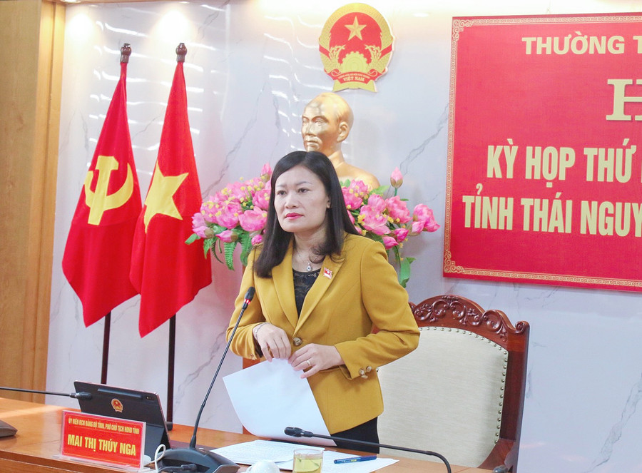 Bà Mai Thị Thuý Nga, Phó Chủ tịch HĐND tỉnh Thái Nguyên.