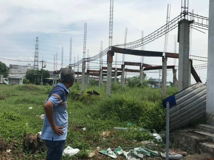 Một dự án Công ty Nhà Tiến Phát đang làm dở dang.