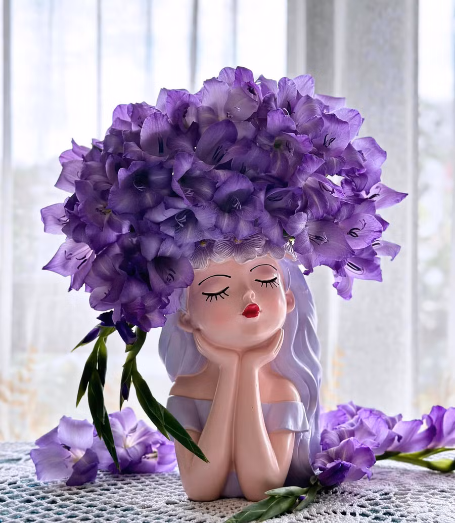 Muốn dịu dàng thì chọn xù mì tím khói.