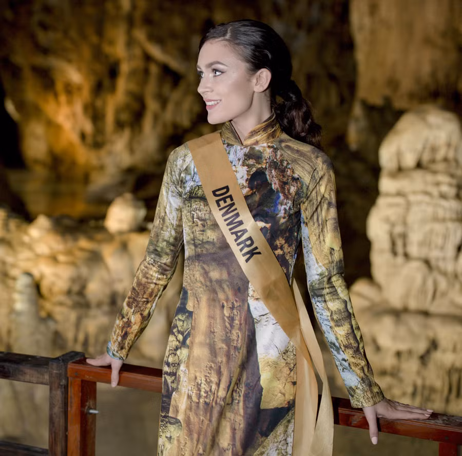 Vẻ đẹp trong tà áo dài của thí sinh Miss Grand International 2017 đến từ Denmark