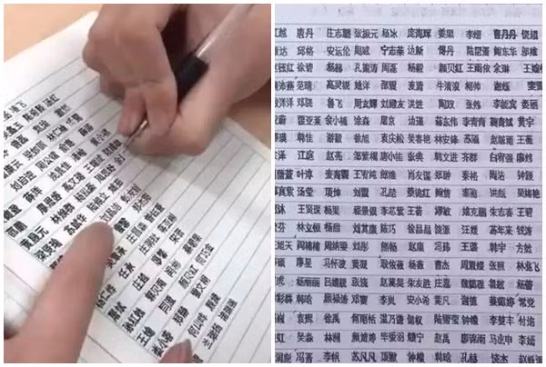 Chữ viết tay của Lâm Văn Bân không khác gì một bản chữ in vừa được đánh máy.