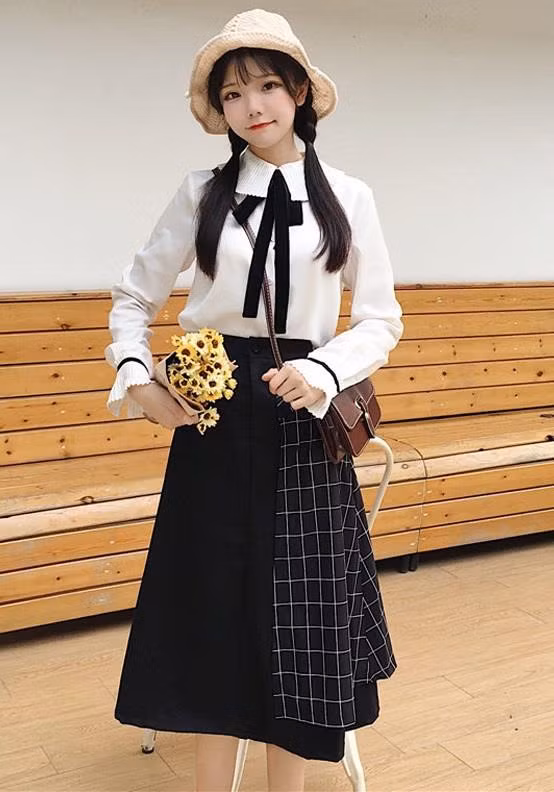 Nhung kieu vay giup nu sinh khong bi thay co mang khi di hoc hinh anh 12 