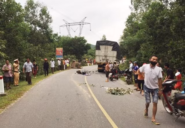 Hiện trường vụ tai nạn.